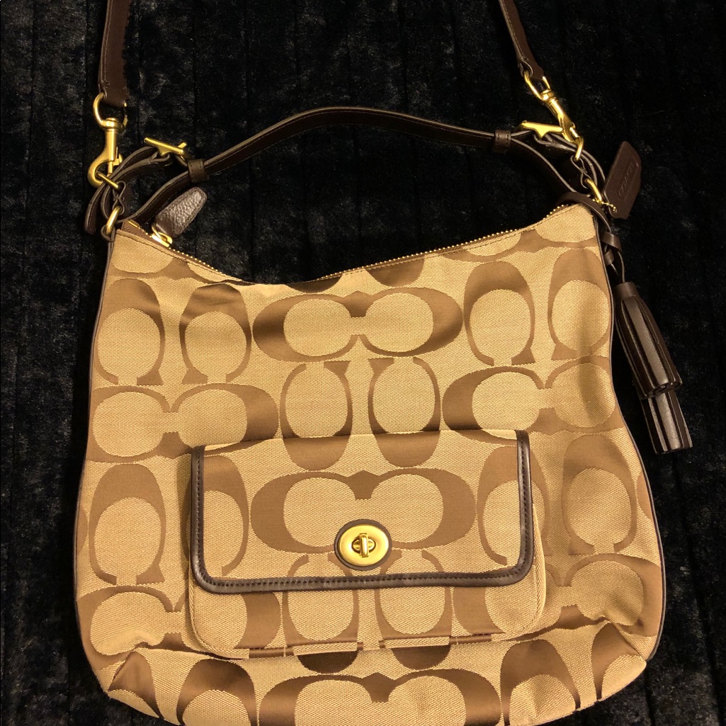 Coach Brown Canvas Crossbody Bag Nwot